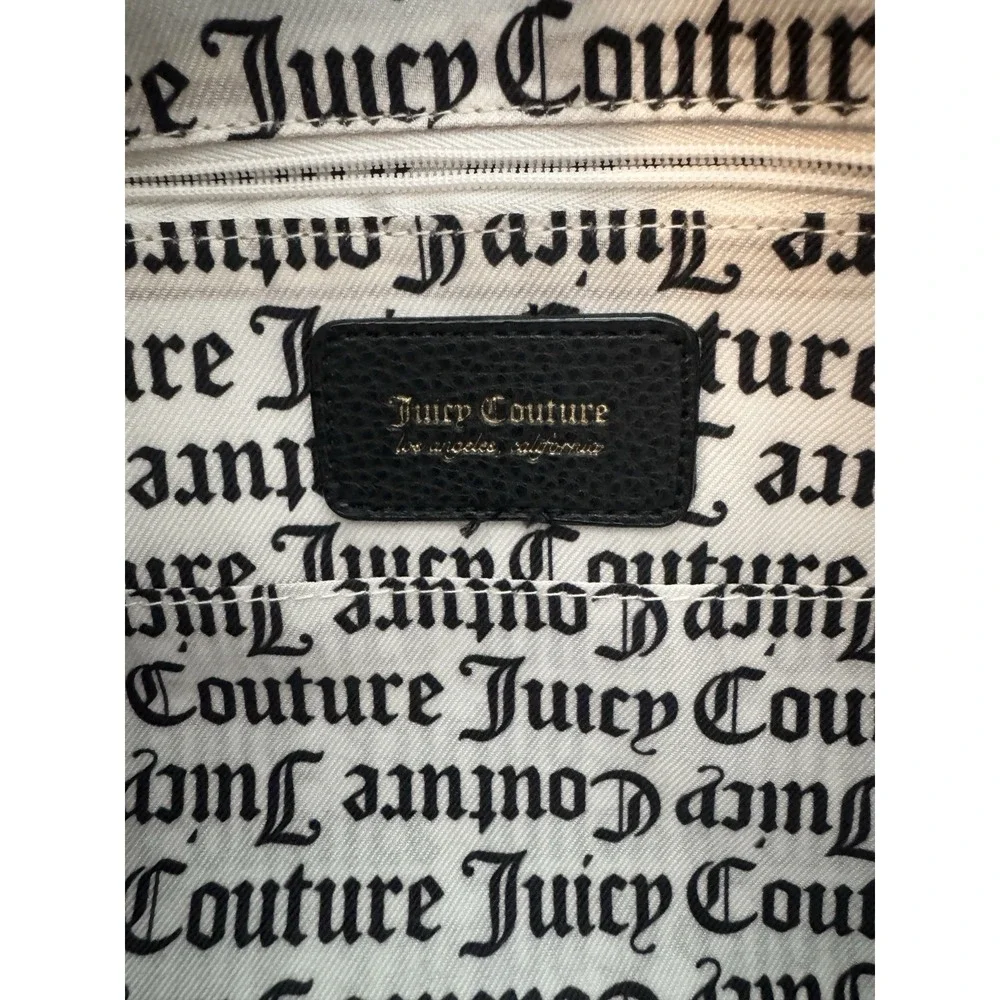 JUICY COUTURE Large Black Designer Shoulder‎ Strap Multicolor Quilted Tote Bag